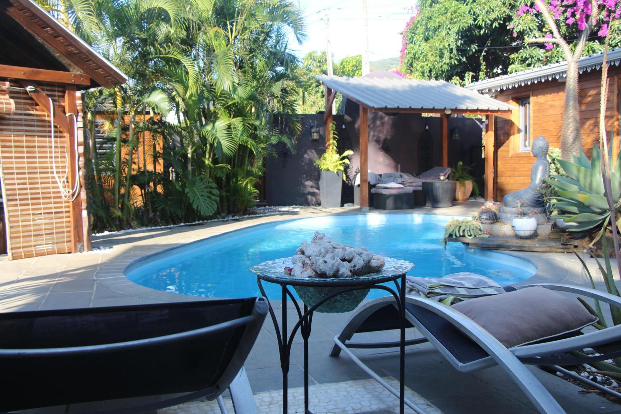 La Liane De Jade 974-Lodge Le Palissandre - Jacuzzi Privatif - Piscine Chauffee Le Bois de Nefles  Екстериор снимка